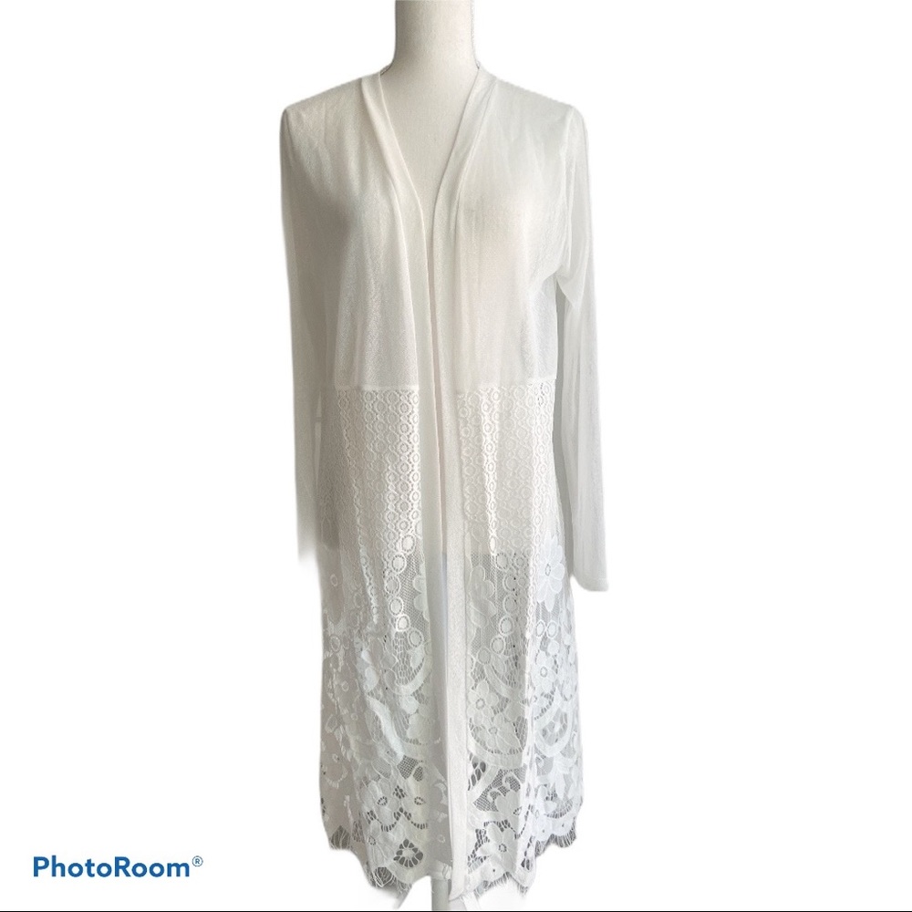 Ember open front lace floral kimono size L